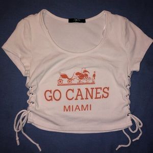 Miami hurricanes crop top